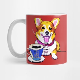 Corgi - Pembroke Corgi Drinking Coffee Mug